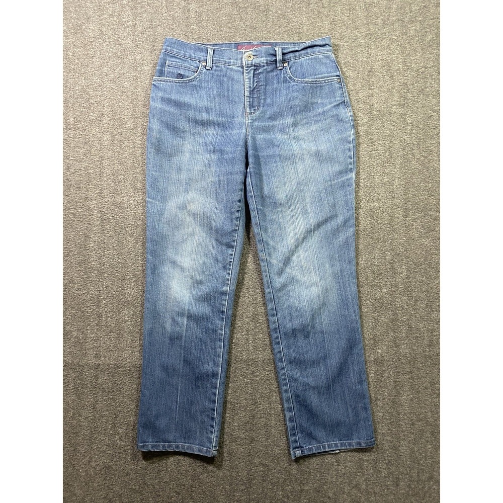 Gloria Vanderbilt Women's Blue Medium Wash Stretch High Rise Jeans Size 8